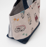 Kusuguru Japan Fat Cat Fabric Tote