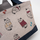 Kusuguru Japan Fat Cat Fabric Tote