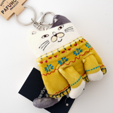 Kusuguru Japan Chubby Cat Plush Keychain Bag Charm
