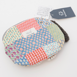 Kusuguru Japan Patchwork Cat Face Coin Pouch