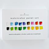 Watercolor Paint Set 18 Colors With Brush