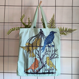 Caged Birds Canvas Tote Bag