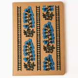 Delphinium Flower Hardbound Embroidered Notebook