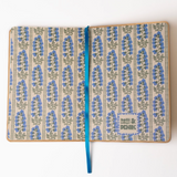 Delphinium Flower Hardbound Embroidered Notebook