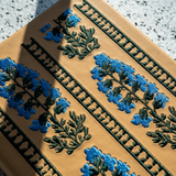 Delphinium Flower Hardbound Embroidered Notebook