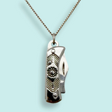 Silver Wildflower Knife Necklace