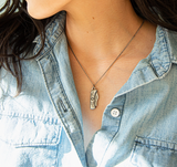 Silver Wildflower Knife Necklace