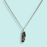 Silver Wildflower Knife Necklace
