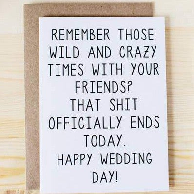 THAT SHIT ENDS WEDDING CARD