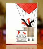 FELLAS HOT AIR BALLOON LOVE CARD