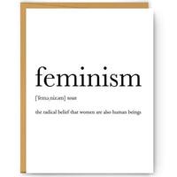 FEMINISM DEFINITION CARD