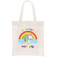 Super Gay Rainbow Unicorn Tote Bag