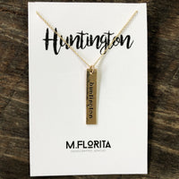 HAND STAMPED HUNTINGTON NECKLACE
