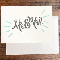 MR & MRS WEDDING CARD