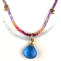 AVERY GEMSTONE NECKLACE - RAINBOW MULTI