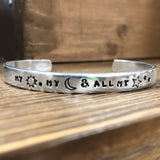 STAMPED BRACELET - MY ☀️ MY 🌙 AND ALL MY ⭐️ ⭐️