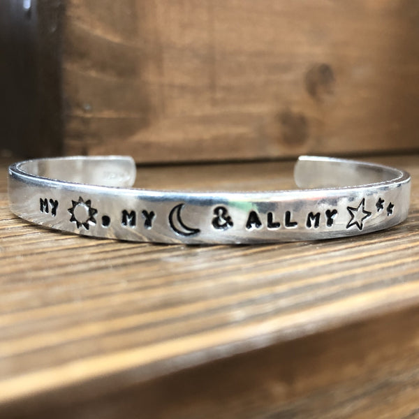STAMPED BRACELET - MY ☀️ MY 🌙 AND ALL MY ⭐️ ⭐️