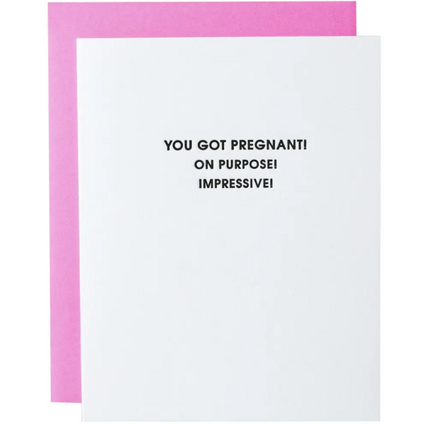 PREGNANT ON PURPOSE BABY CARD