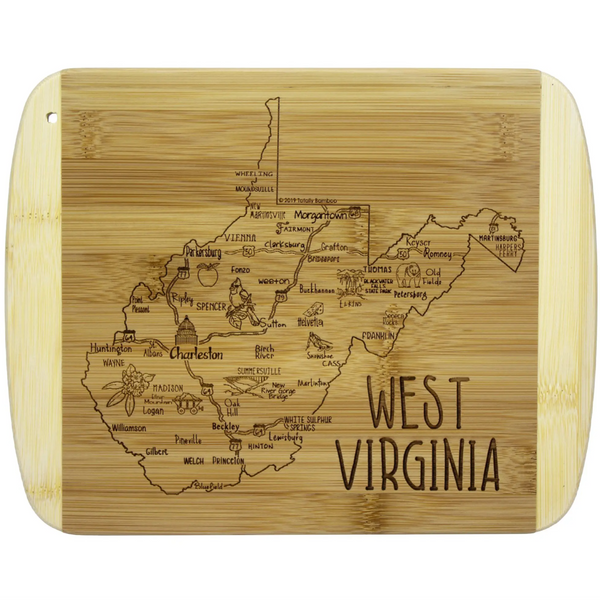 WEST VIRGINIA BAMBOO CUTTING + SERVING BOARD