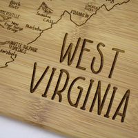 WEST VIRGINIA BAMBOO CUTTING + SERVING BOARD