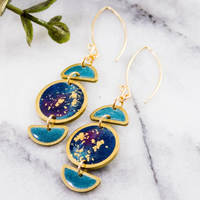 Stacked Moon Galaxy Earrings