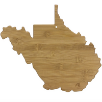 WEST VIRGINIA SHAPED BAMBOO CUTTING + SERVING BOARD
