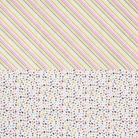 RAINBOW CONFETTI REVERSIBLE WRAPPING PAPER