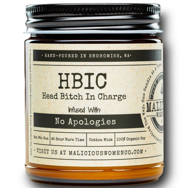 H.B.I.C. HEAD BITCH IN CHARGE CANDLE