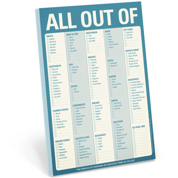 All Out Of List Pad