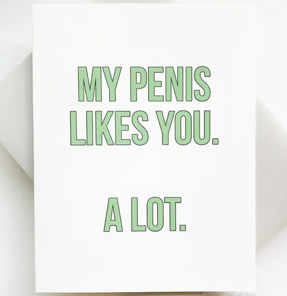 MY PENIS LIKE YOU A LOT CARD