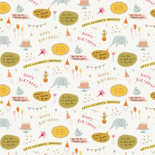 WRAPPING PAPER SHEET - CELEBRATE YOU BIRTHDAY