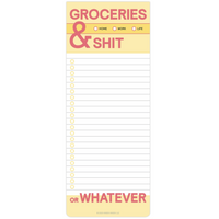 Make A List Pad - Groceries + Shit