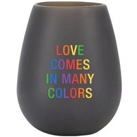 SILICONE WINE CUP - LOVE COMES IN MANY COLORS