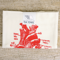 ANATOMICAL HEART TEA TOWEL