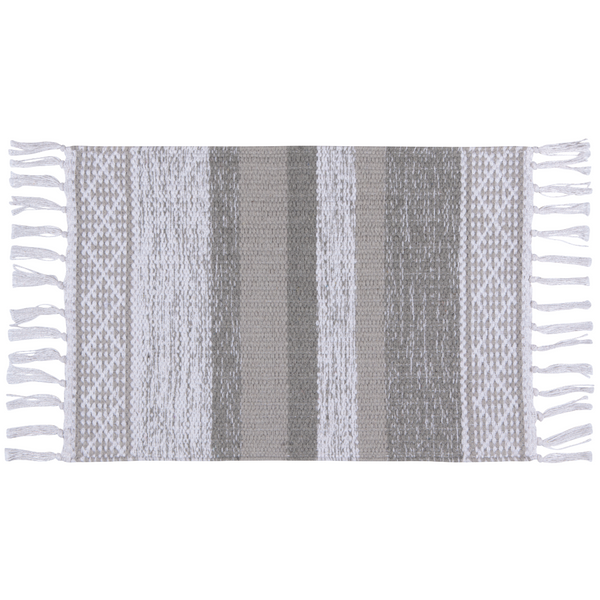 PLACE MAT - HEIRLOOM NATURAL GRAY WOVEN STRIPE