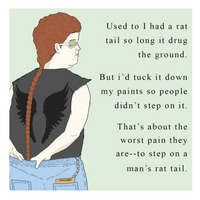 LITTLE BUBBY RAT TAIL CONFESSIONS PRINT