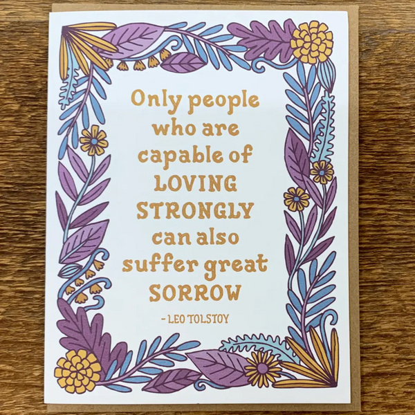 TOLSTOY QUOTE SYMPATHY CARD