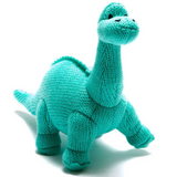 HAND KNITTED RATTLE - SMALL DIPLODOCUS