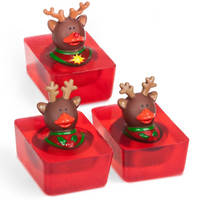 BAR SOAP WITH TOY - HOLIDAY REINDEER