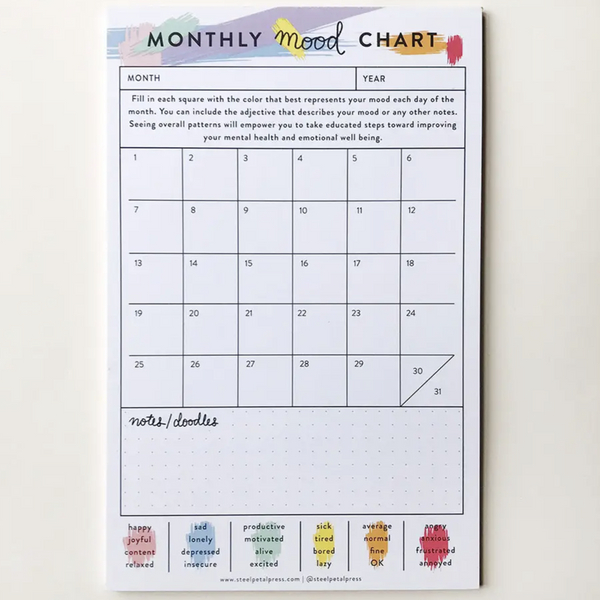 MONTHLY MOOD CHART SELF CARE NOTEPAD – Full Circle Gifts & Goods monthly-mood-chart-self-care-notepad-full-circle-gifts-goods