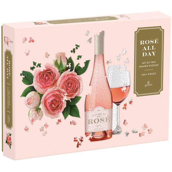 ROSE ALL DAY + FLORAL DUAL SHAPED PUZZLE SET