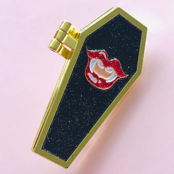 THE VAMP ENAMEL PIN WITH GLITTER