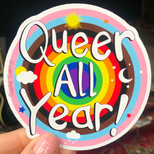 QUEER ALL YEAR STICKER