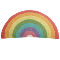 RAINBOW SHAPED WOOL HOOKED PILLOW