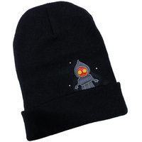 BEANIE - BLACK WITH SHINY FLATWOODS MONSTER APPLIQUE