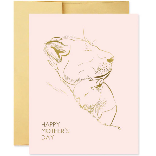 LIONESS MOTHER'S DAY CARD