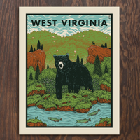WEST VIRGINIA BLACK BEAR WILDERNESS SCREENPRINT