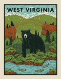 WEST VIRGINIA BLACK BEAR WILDERNESS SCREENPRINT