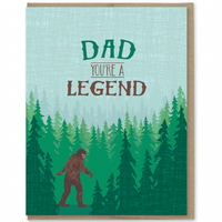 SASQUATCH LEGEND DAD FATHER'S DAY CARD