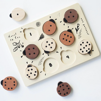 WOODEN TRAY PUZZLE - COUNT TO 10 LADYBUGS